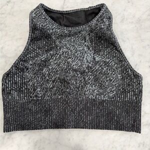lululemon athletica Black and Gray Crop Top